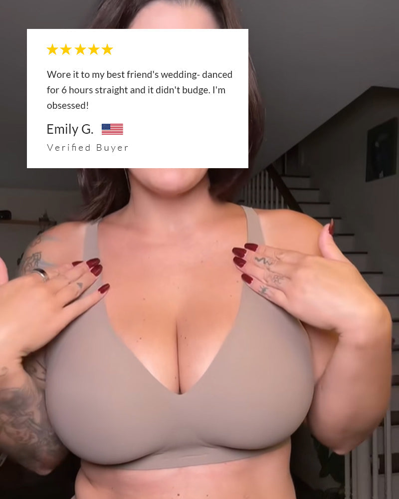 Willluxe® Deep V Lift Seamless Jelly Bra