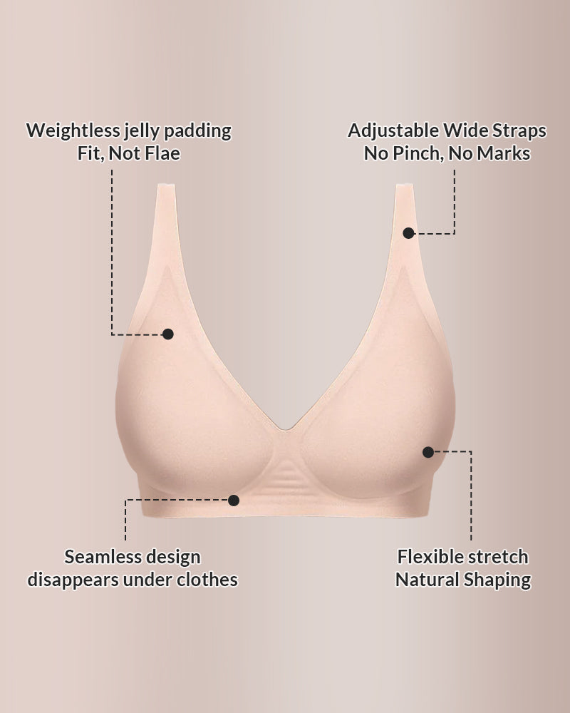 Willluxe® Deep V Lift Seamless Jelly Bra