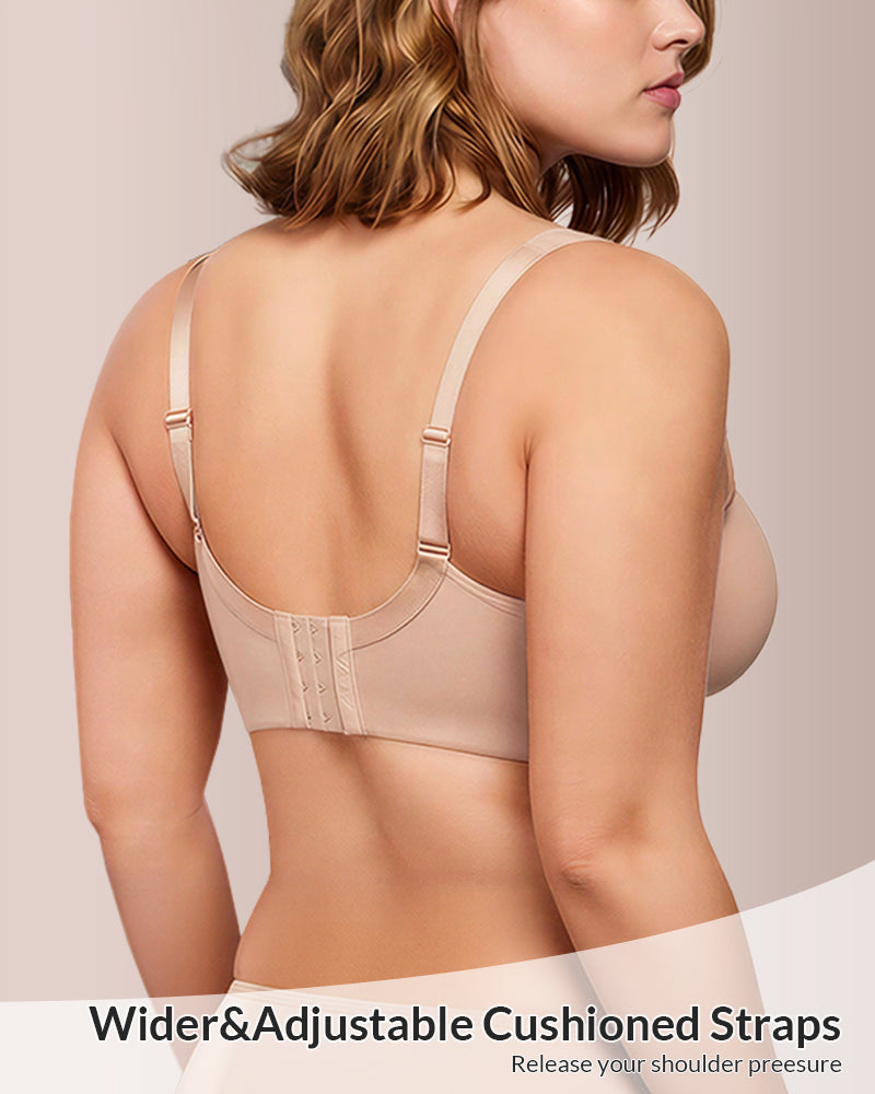 WILLLUXE® Soft Plus Size Full Coverage Unlined Minimizer Bra