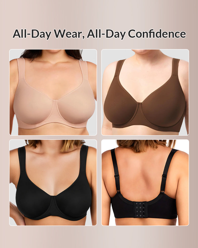 WILLLUXE® Soft Plus Size Full Coverage Unlined Minimizer Bra