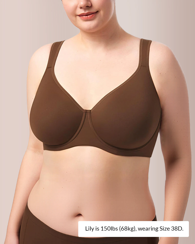 WILLLUXE® Soft Plus Size Full Coverage Unlined Minimizer Bra