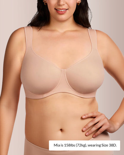 WILLLUXE® Soft Plus Size Full Coverage Unlined Minimizer Bra