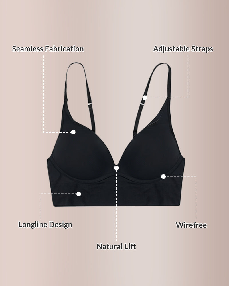 Willluxe® Deep V Wireless Lift Bra