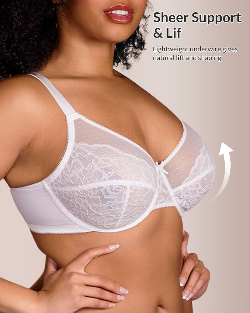 Willluxe® Floral Lace Underwire Bra