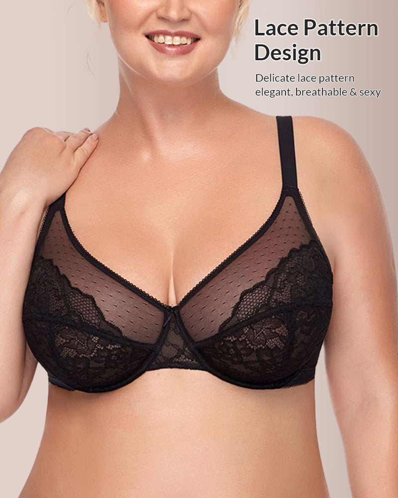Willluxe® Floral Lace Underwire Bra
