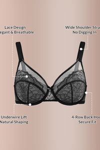 Willluxe® Floral Lace Underwire Bra