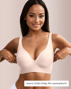 Willluxe® Deep V Lift Seamless Wireless Jelly Bra