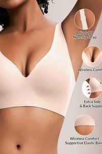 Willluxe® Deep V Lift Seamless Wireless Jelly Bra