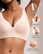 Willluxe® Deep V Lift Seamless Wireless Jelly Bra