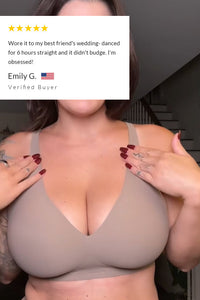 Willluxe® Deep V Lift Seamless Wireless Jelly Bra