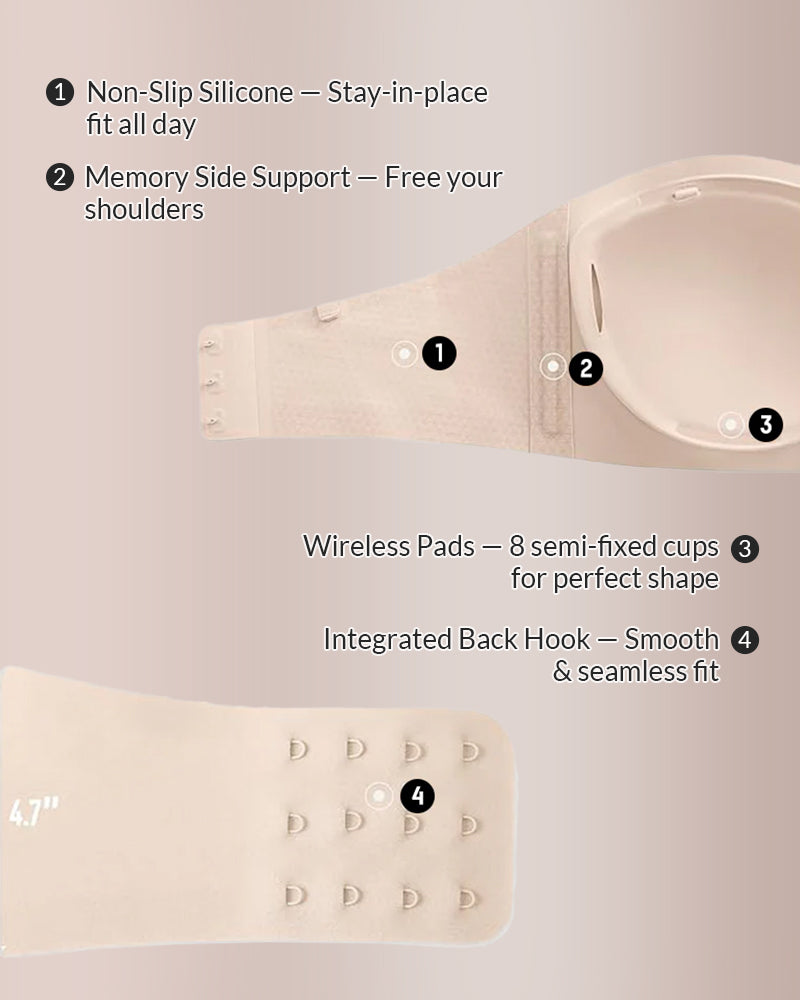 WILLLUXE® Wireless Padded Bandeau Bra