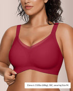Willluxe® V-Neck Mesh Crossover Bra