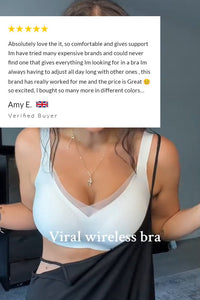 Willluxe® V-Neck Mesh Crossover Bra