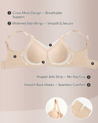 Willluxe® V-Neck Mesh Crossover Bra