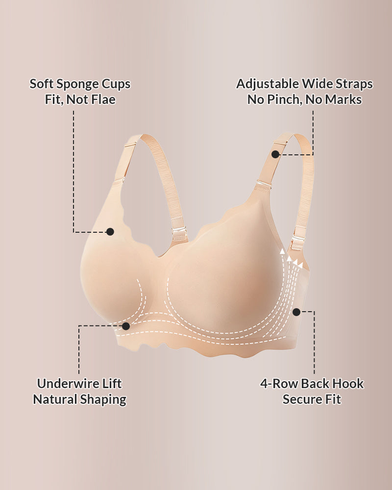 Willluxe® Scalloped Comfort Everyday Bra