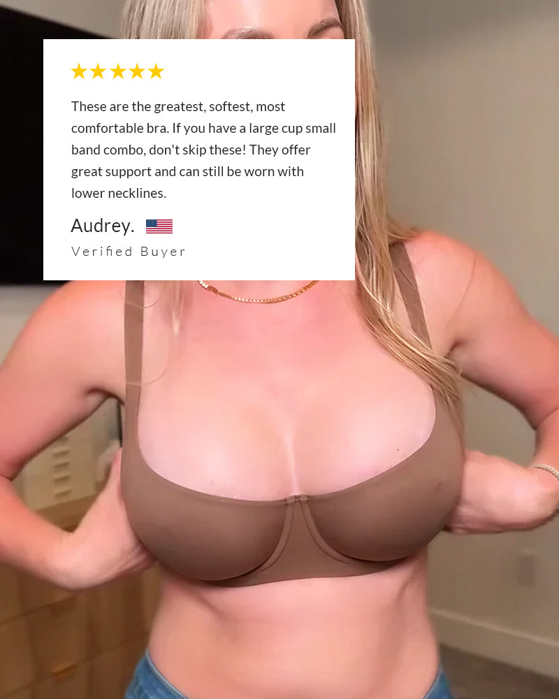 Willluxe® Underwire Support Seamless Balconette Bra