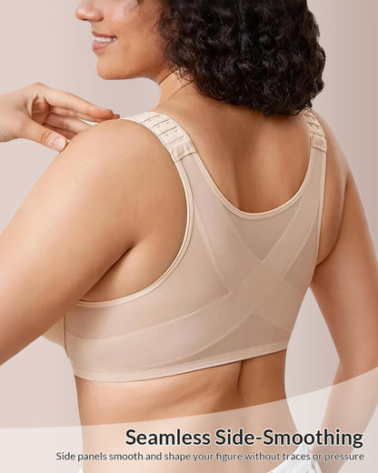 WILLLUXE® Front Closure Underwire Back Support Bra