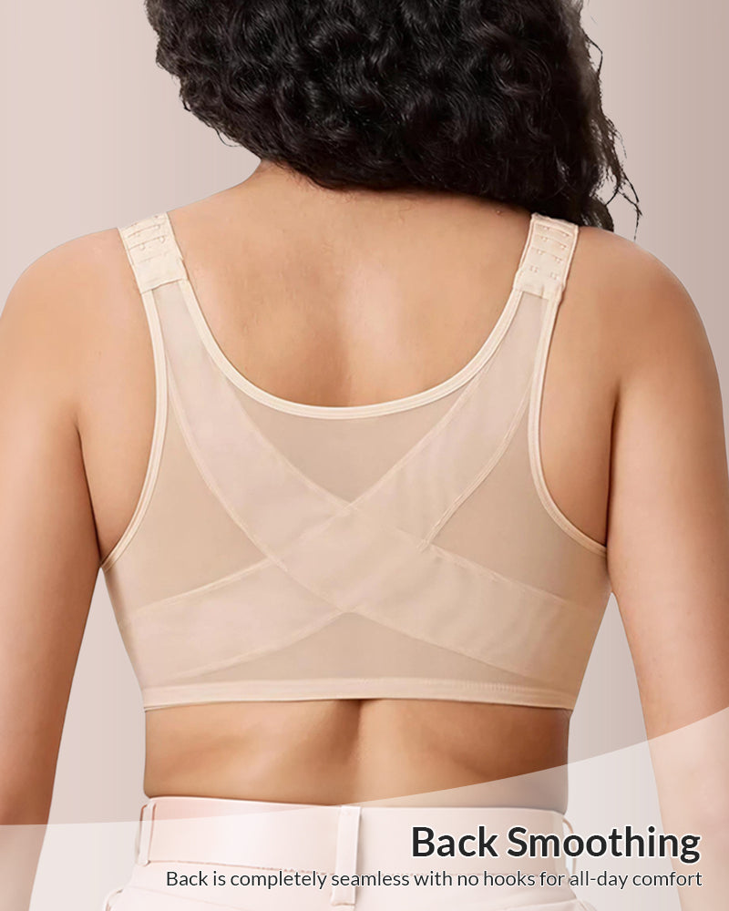 WILLLUXE® Front Closure Underwire Back Support Bra