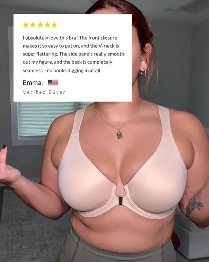 WILLLUXE® Front Closure Underwire Back Support Bra