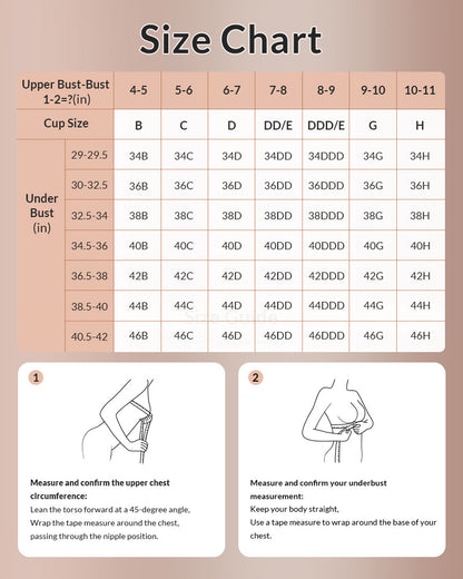WILLLUXE® Front Closure Underwire Back Support Bra