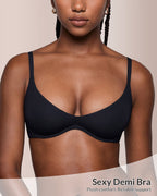 Willluxe® Unlined Underwire Demi Balconette Bra