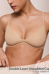 Willluxe® Unlined Underwire Demi Balconette Bra