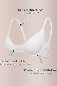 Willluxe® Unlined Underwire Demi Balconette Bra