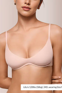 Willluxe® Unlined Underwire Demi Balconette Bra