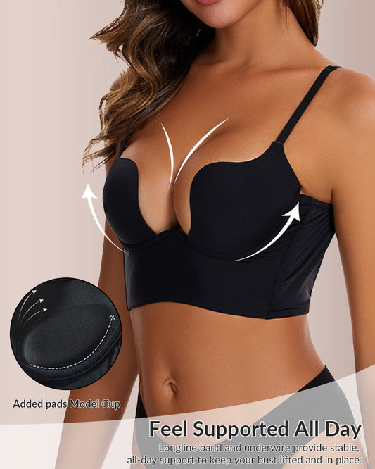 WILLLUXE® Low Cut U-Shaped Backless Bra