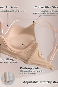 Willluxe® Low Cut U-Shaped Backless Bra