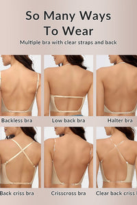 Willluxe® Low Cut U-Shaped Backless Bra