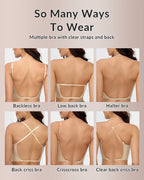 Willluxe® Low Cut U-Shaped Backless Bra
