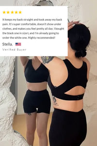 Willluxe® Front Closure Cross-Back Wireless Back-Support Bra