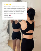 Willluxe® Front Closure Cross-Back Wireless Back-Support Bra