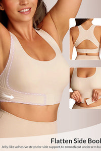 Willluxe® Front Closure Cross-Back Wireless Back-Support Bra