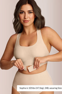 Willluxe® Front Closure Cross-Back Wireless Back-Support Bra