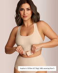 Willluxe® Front Closure Cross-Back Wireless Back-Support Bra
