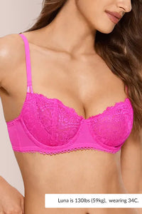 Willluxe® Romantic Lace Balconette Bra