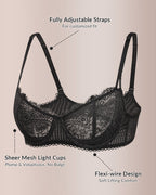 Willluxe® Romantic Lace Balconette Bra