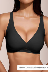 Willluxe® Seamless Wireless V-Neck Fixed Cup Bra