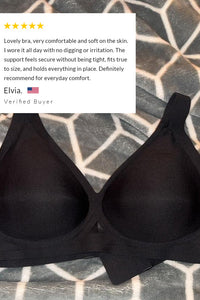 Willluxe® Seamless Wireless V-Neck Fixed Cup Bra