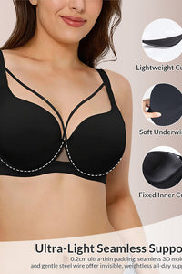 Willluxe® Plus Size Lightweight Seamless Push-Up Bra
