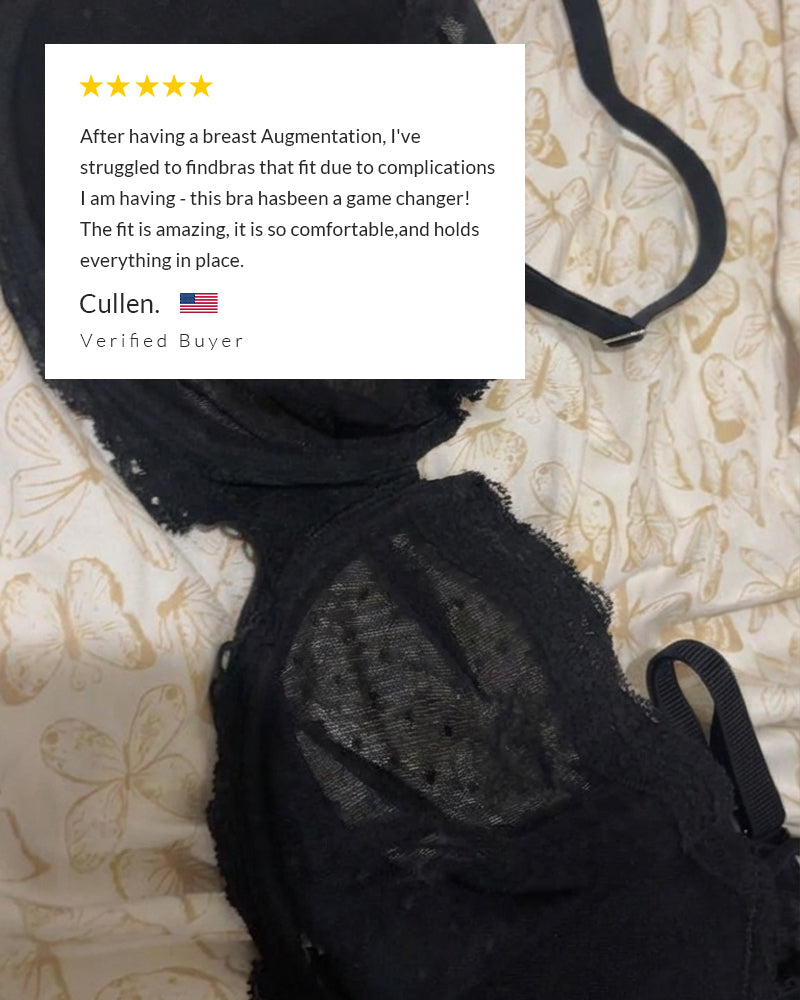 WILLLUXE® Sheer Lace Underwire Balconette Bra