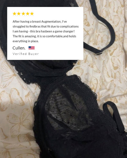 WILLLUXE® Sheer Lace Underwire Balconette Bra