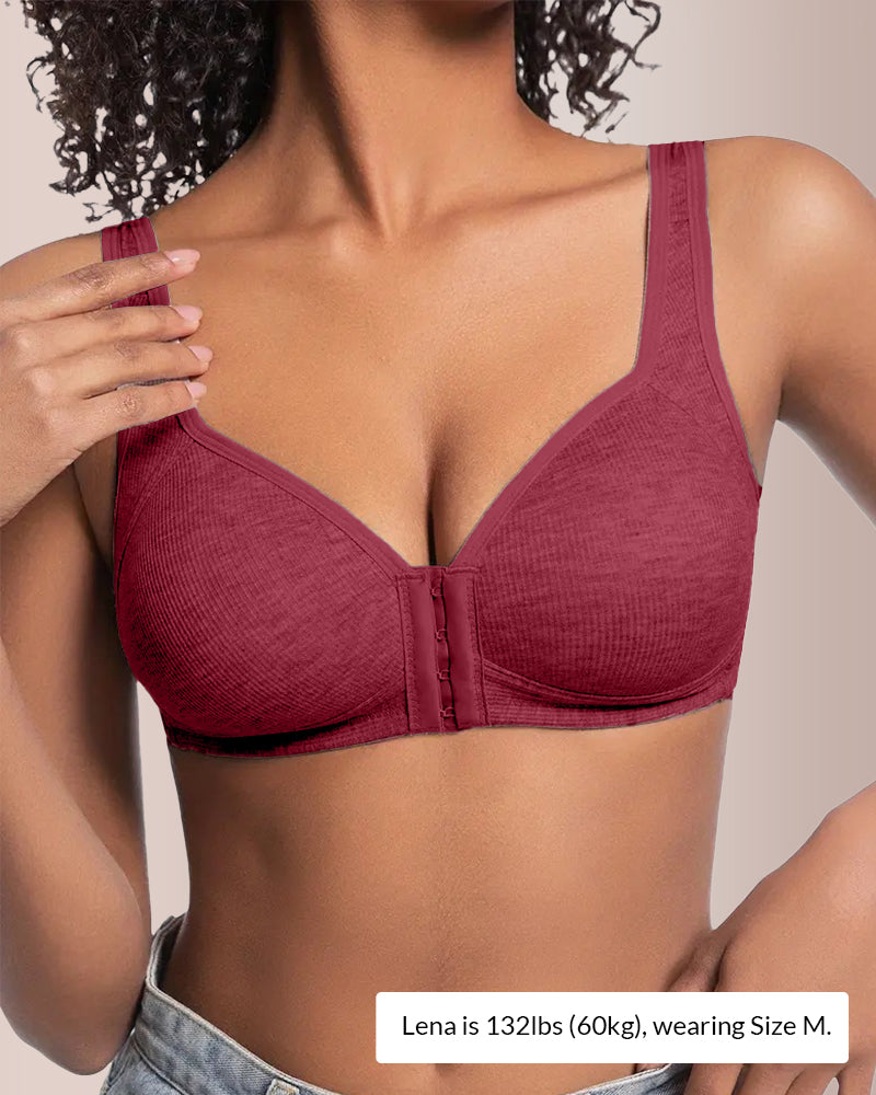 Willluxe® Easy-On Front Closure Wireless Support Bra
