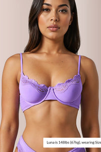 Willluxe® Delicate French Lace Underwire Shaping Bra