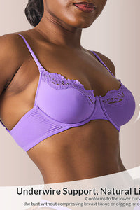 Willluxe® Delicate French Lace Underwire Shaping Bra