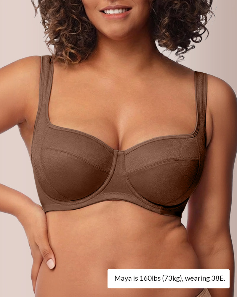 Willluxe® The Sculpt & Support Unlined Balconette Bra - Plus Size