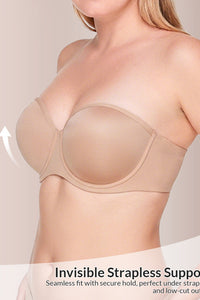 Willluxe® Classic Underwire Strapless Bra - High Support