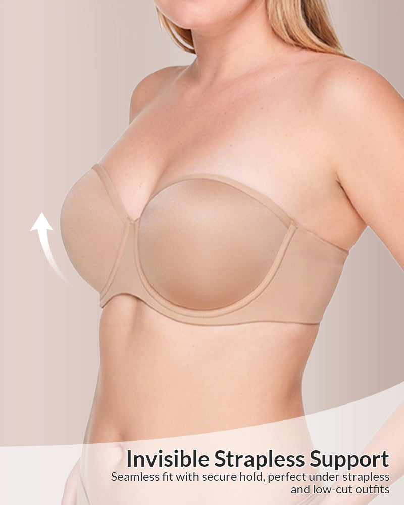 Willluxe® Classic Underwire Strapless Bra - High Support